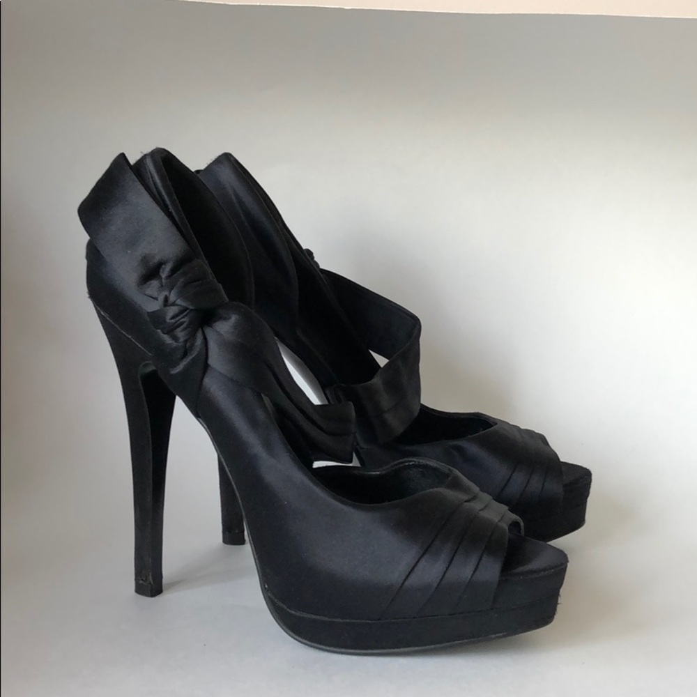 Aldo satin high heels with side bows